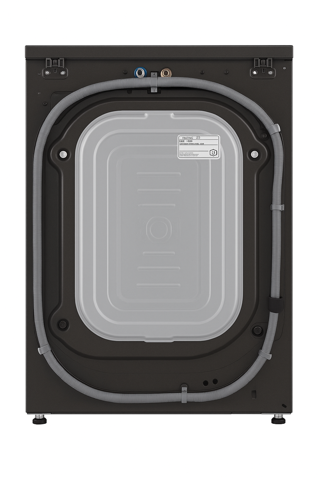 For Speed Queen washers, you can check the back of the washer near the power cord to look for the serial number label (Source: AZParts)