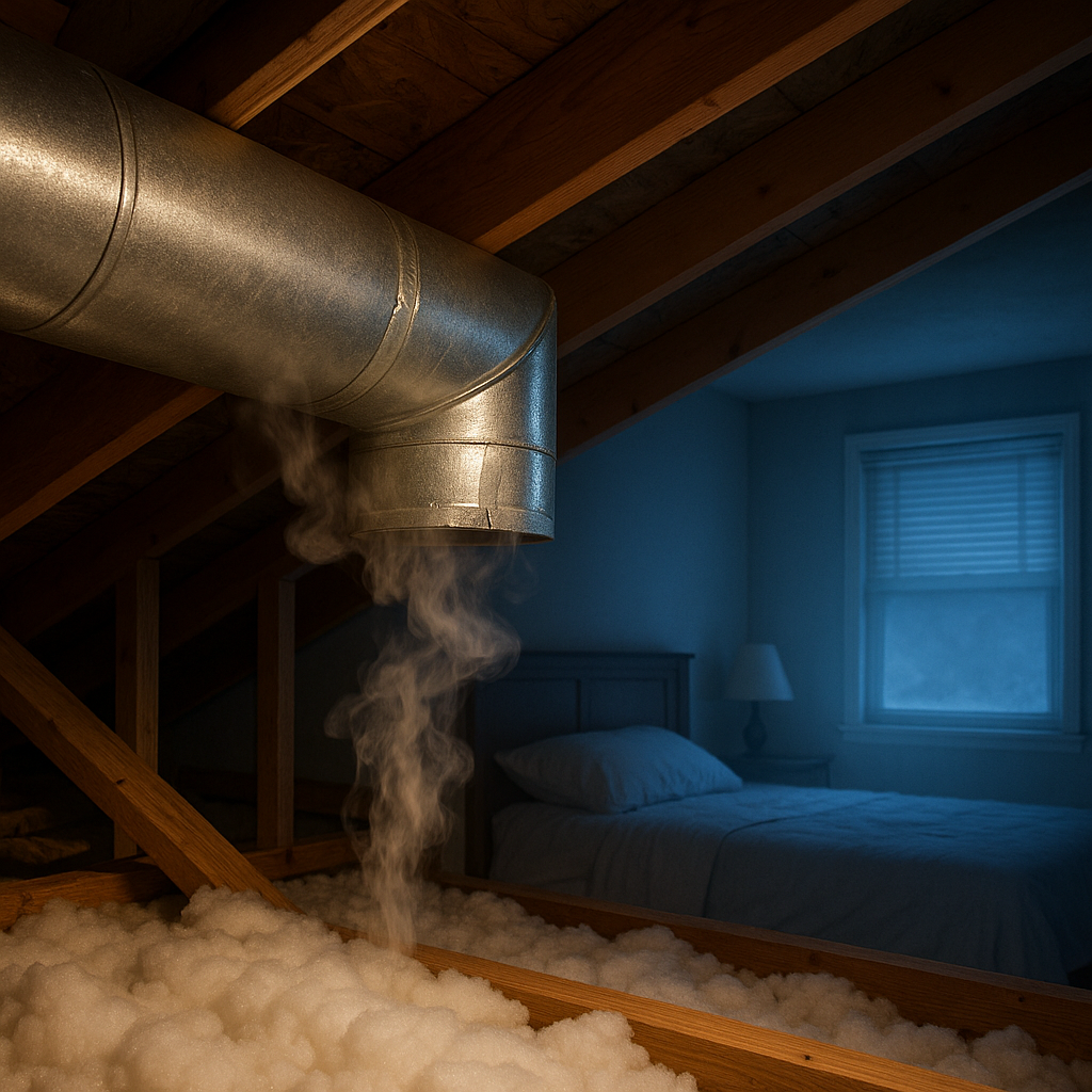 Leaks in the duct system can also let warm air escape before it reaches its destination (Source: AZParts)