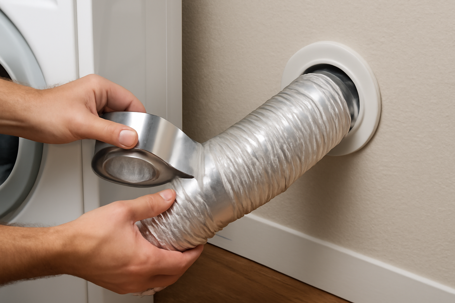 Select either vent clamps or foil tape to fasten the hose (Source: AZParts)