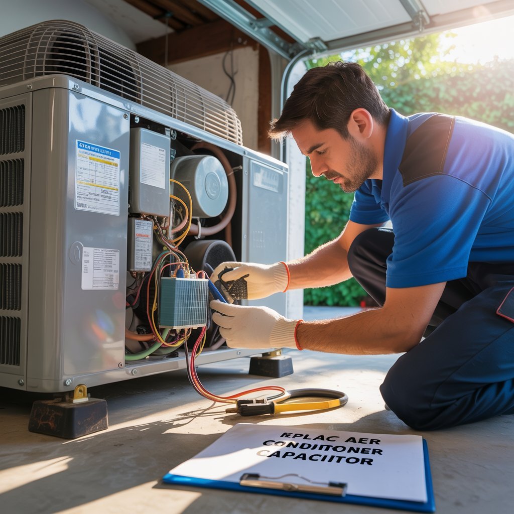 Most HVAC professionals recommend replacement when comparing with  AC capacitor repair (Source: AZParts)