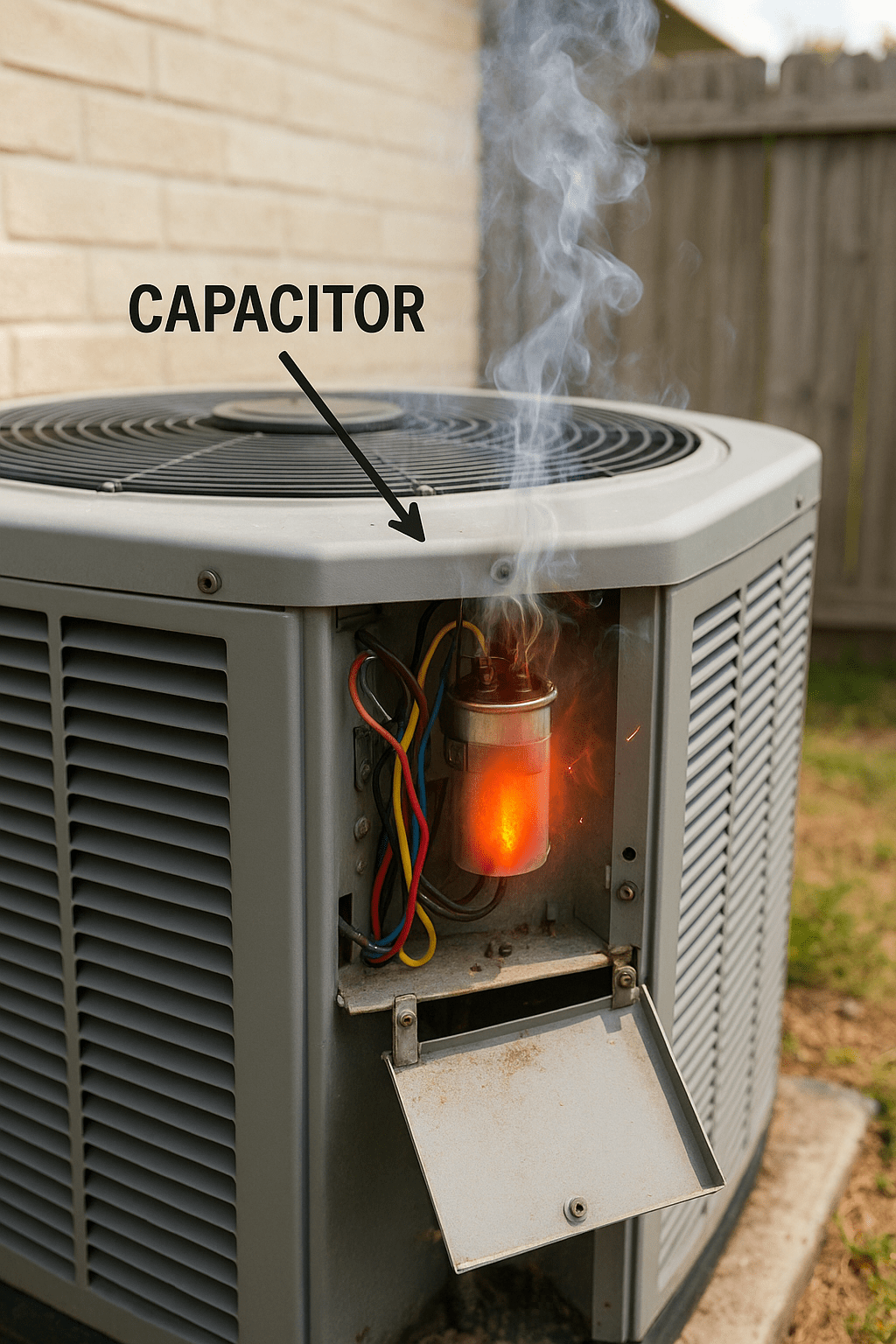 overheating AC Capacitors