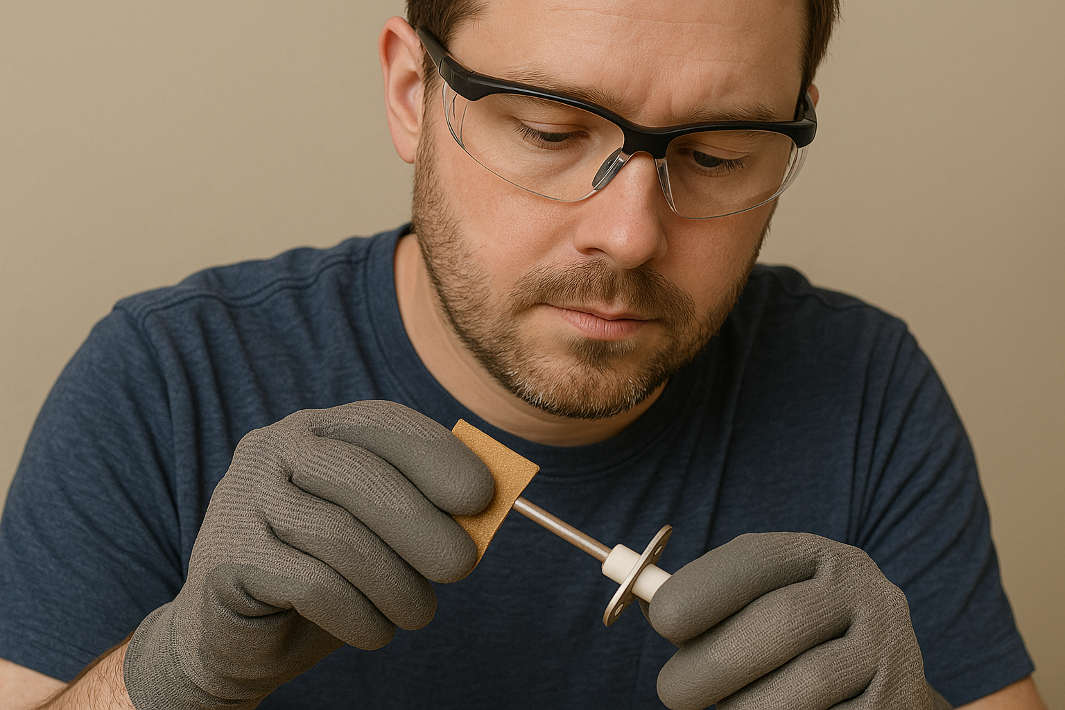 After cleaning, let’s insert the cleaned flame sensor back into its bracket and tighten the screw securely (Source: AZParts)