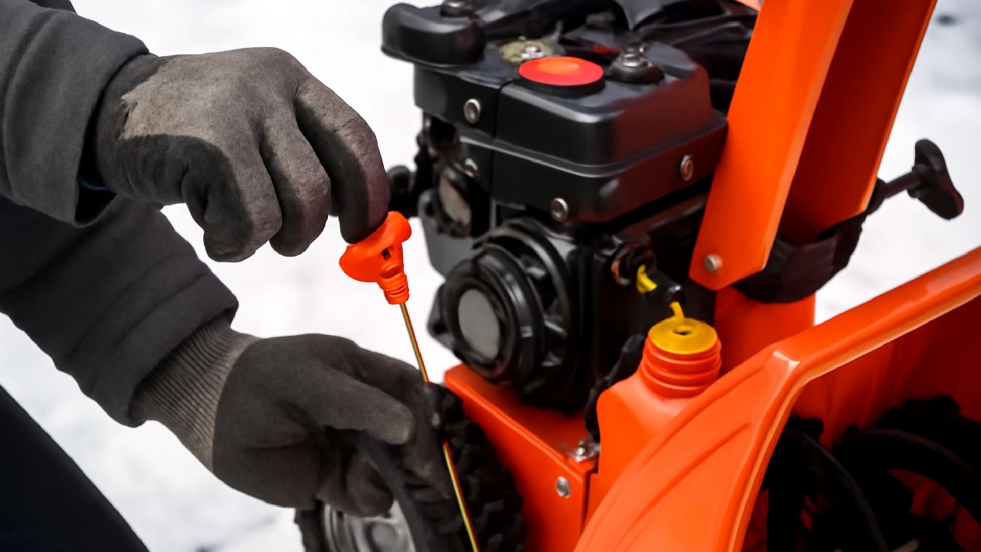 check oil level on snowblower
