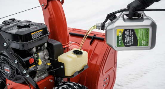 Use fresh stabilized fuel to make sure snow blower run smoothly (Source: AZParts)