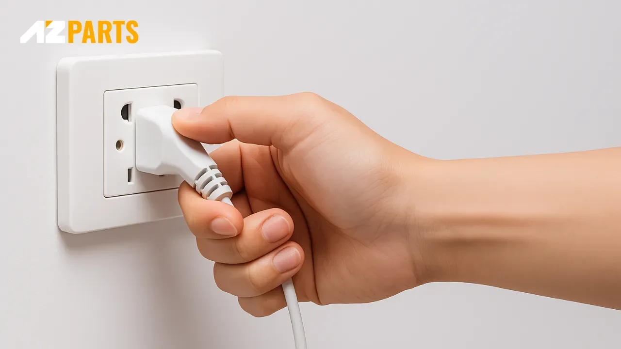 Unplug the dryer belt when change