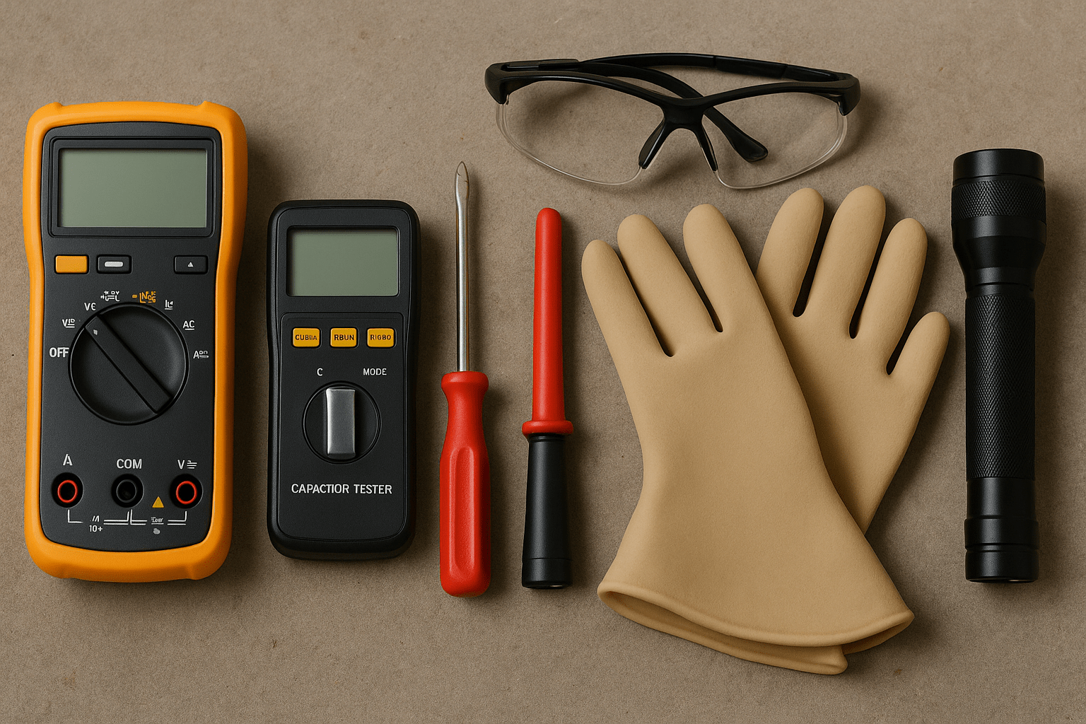 Tools and Equipment You’ll Need Before Discharging an AC Capacitor
