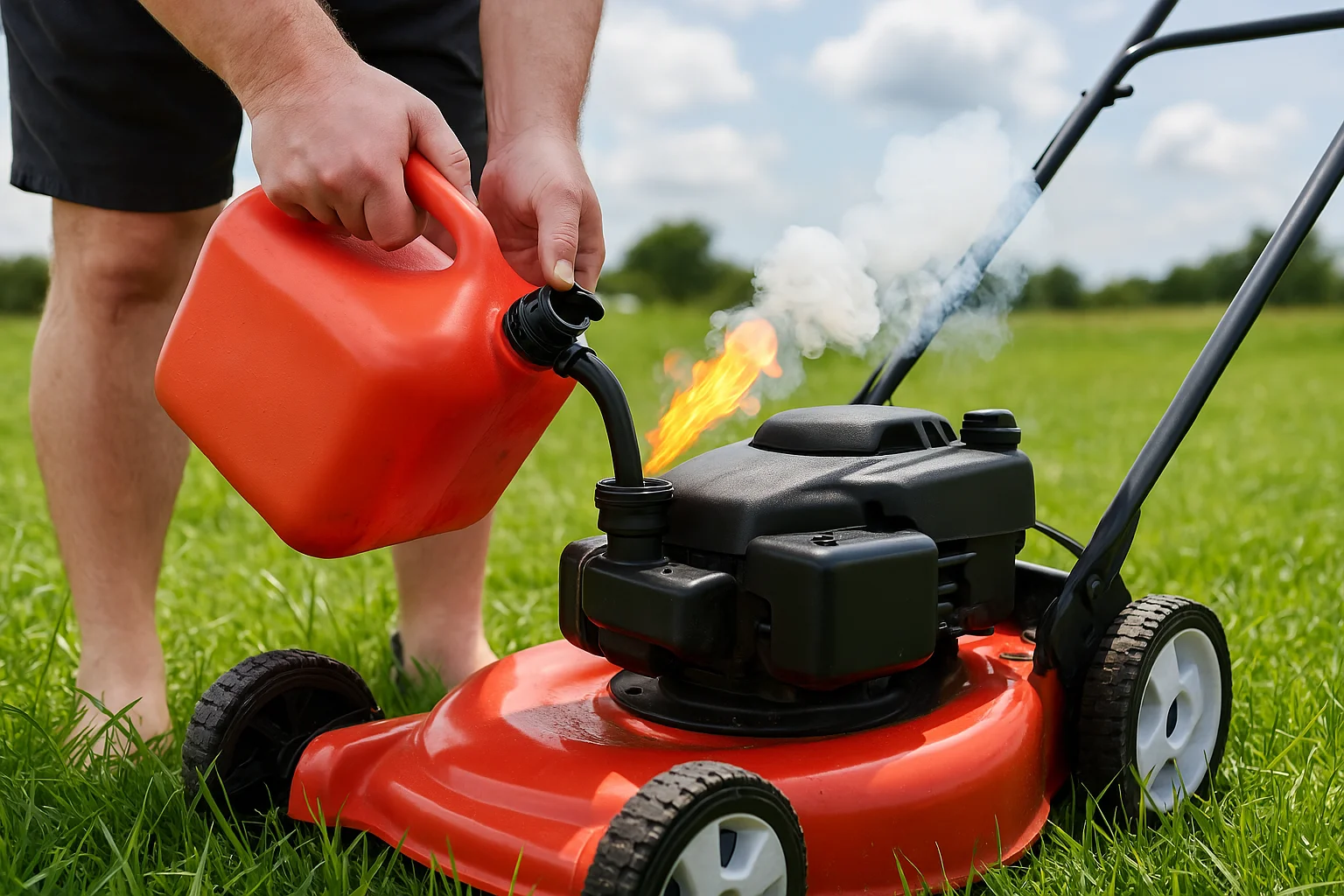 Old or stale fuel is one of the common causes of backfiring in lawn mowers