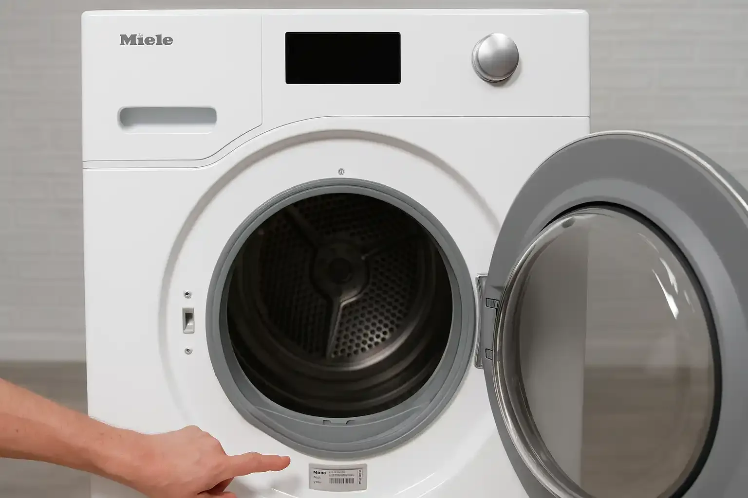Check the Bottom Frame for Your Miele Dryer’s Model Plate