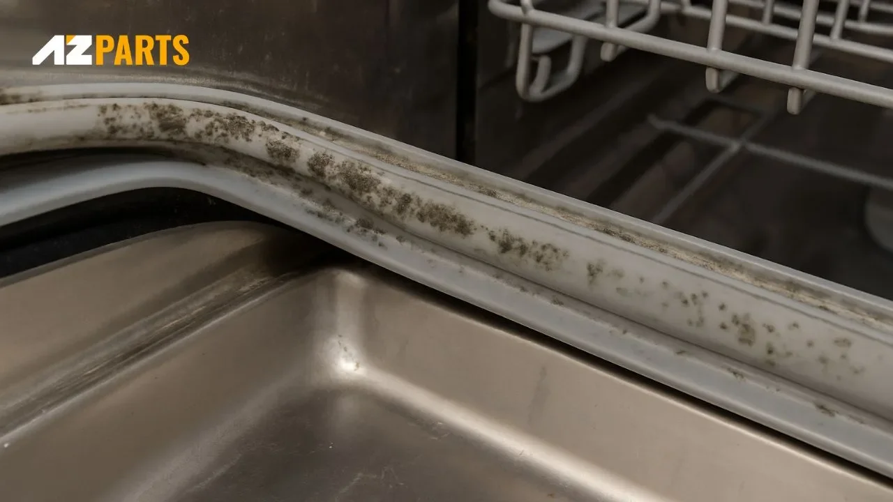 Mold or mildew on door seals of your dishwasher