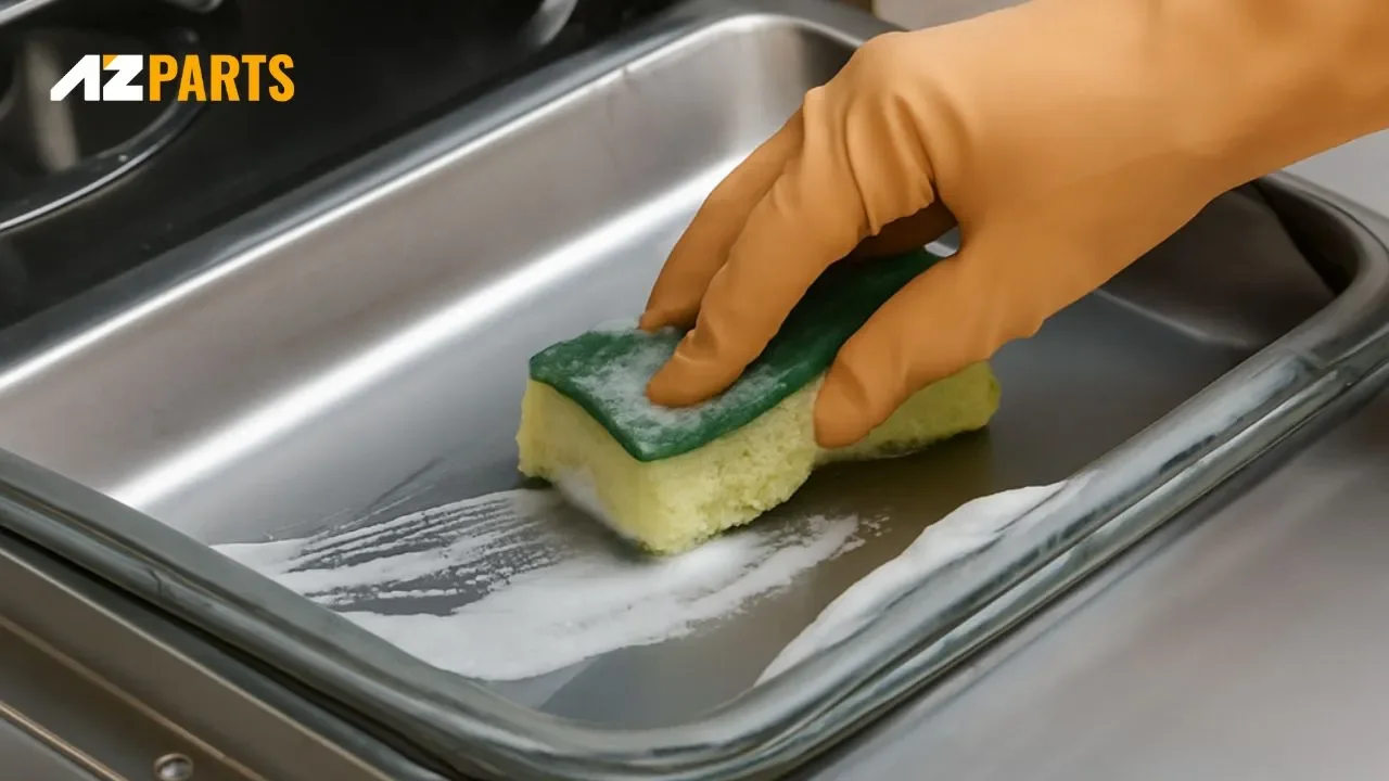 Scrub the Rubber Door Gasket of your moldy dishwasher