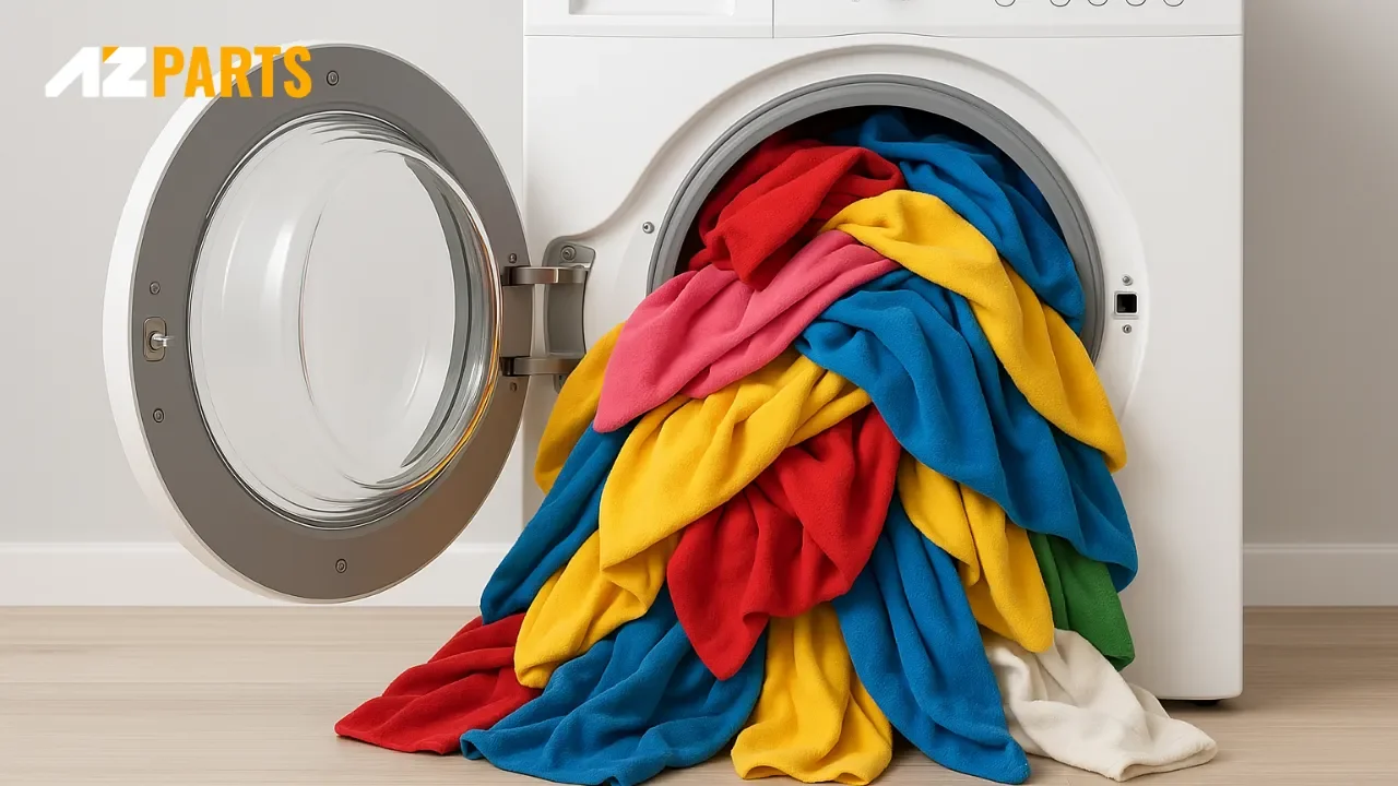 The Washer not spinning is because it is too full