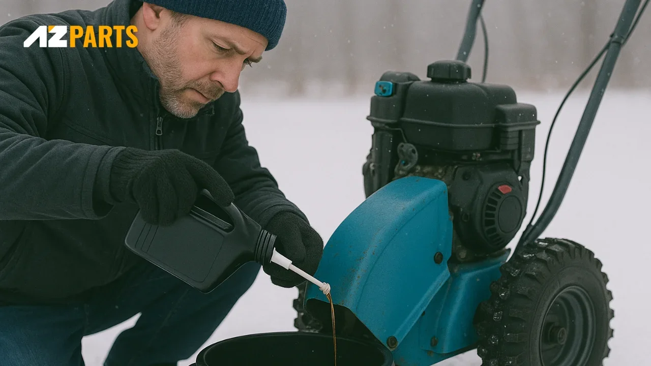 Use fresh fuel with a stabilizer to snowblow a driveway