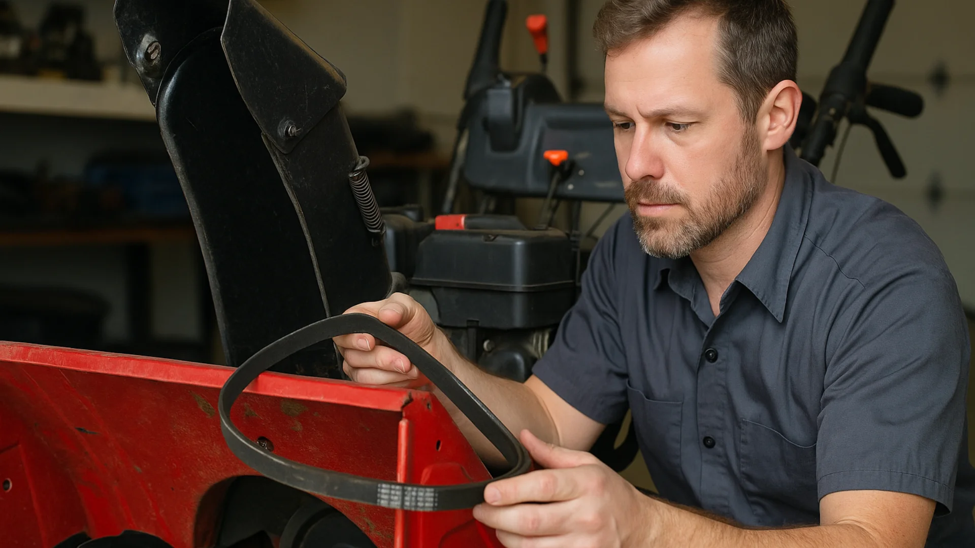 Replace snowblower belt when it lasts about 5-7 years