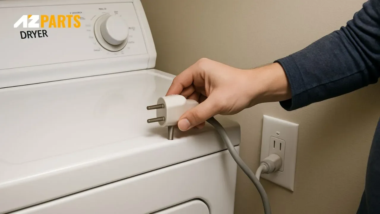 step 2_ unplug to reset samsung dryer