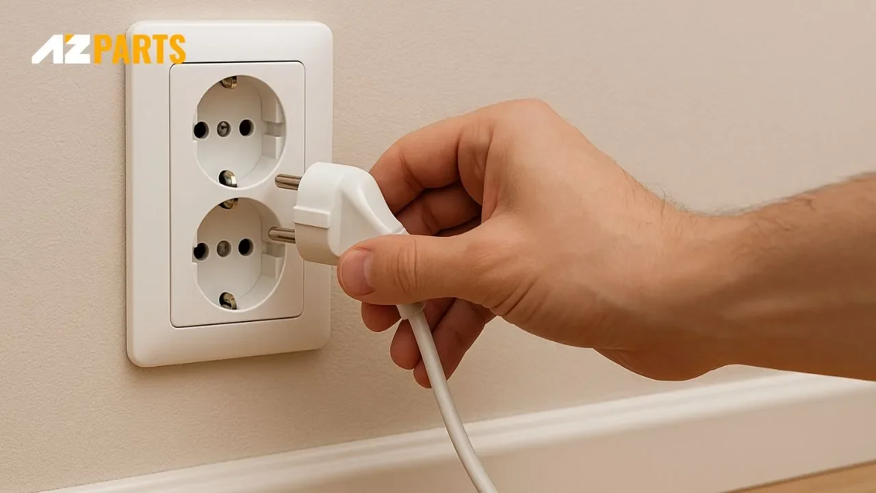 step 4_ plug it back in to reset samsung dryer