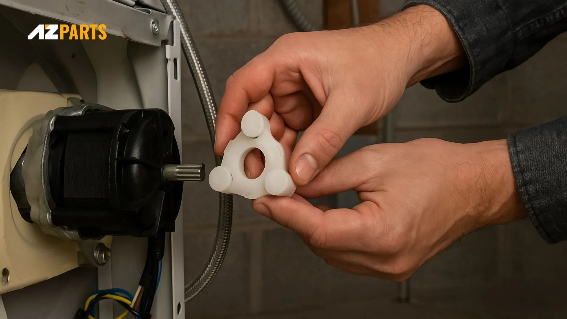 Replacing a Broken Washing Machine Coupler During Repair 
