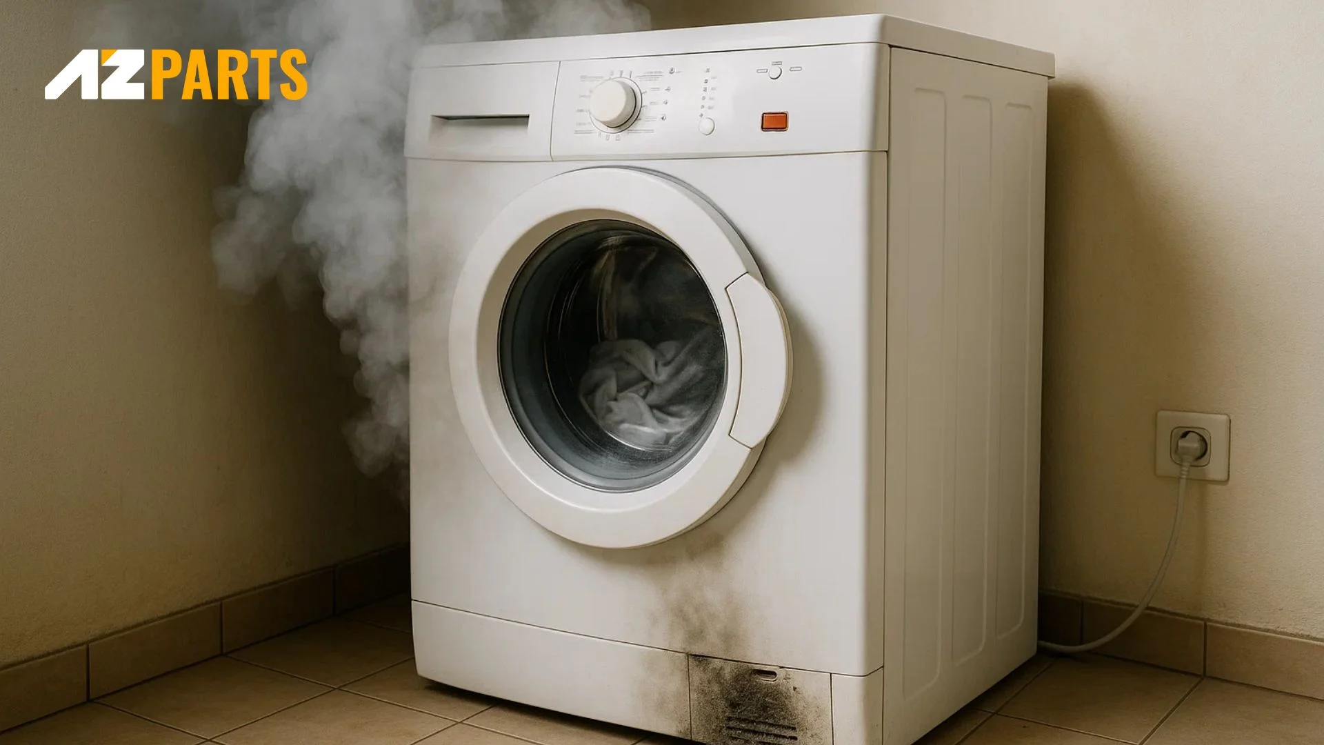 The washing machine may have overheated