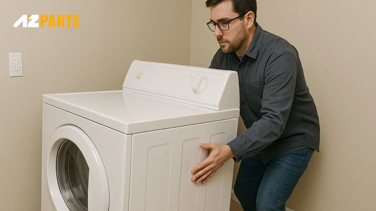 Next, you should carefully move your dryer away from the wall