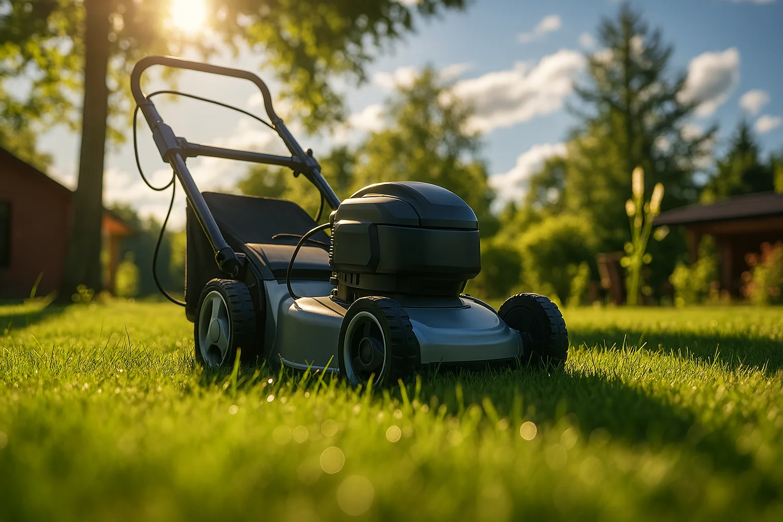 Electric Lawn Mowers easy to use but struggles with thick grass 