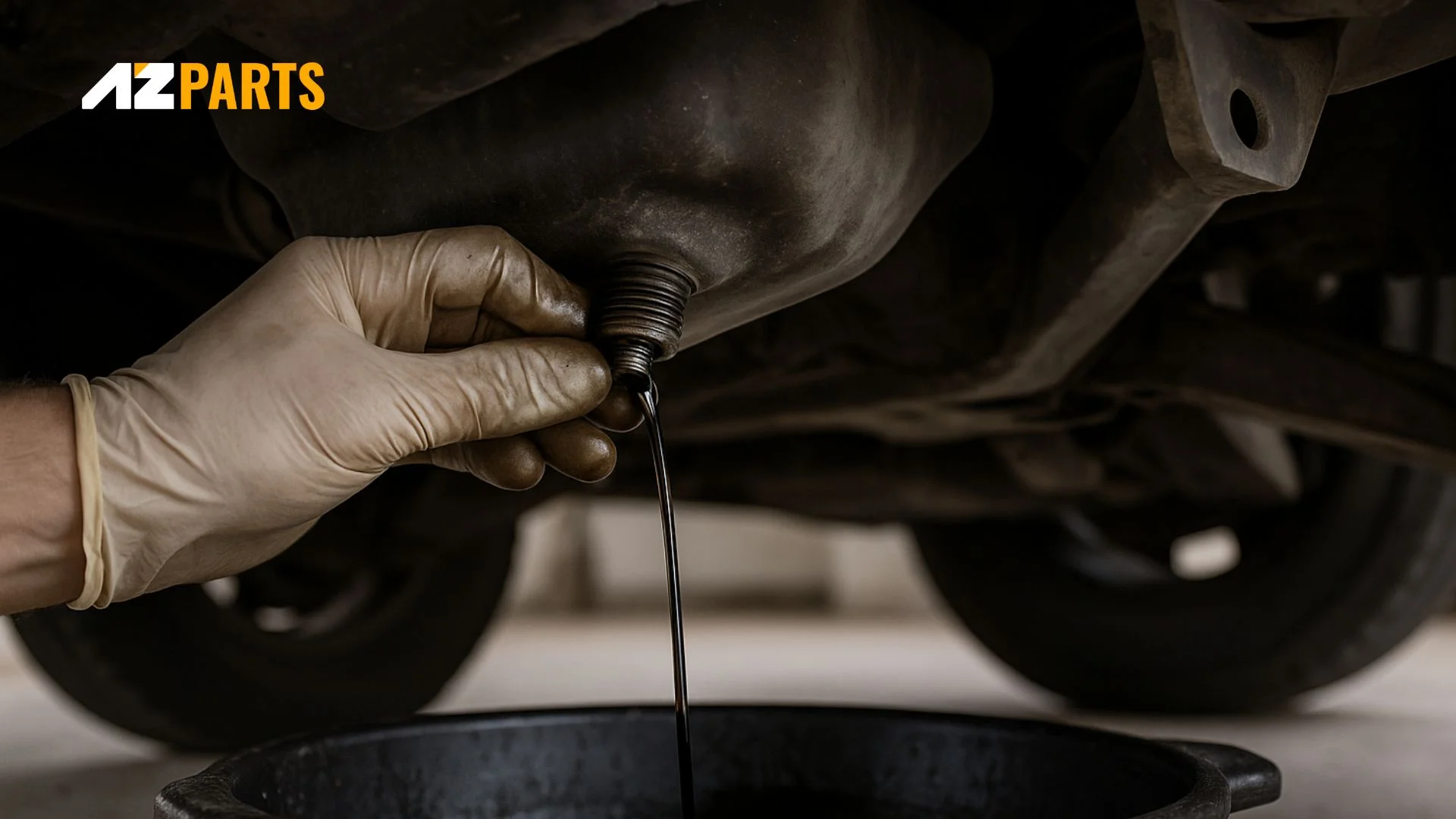Chang new oil with a drain plug
