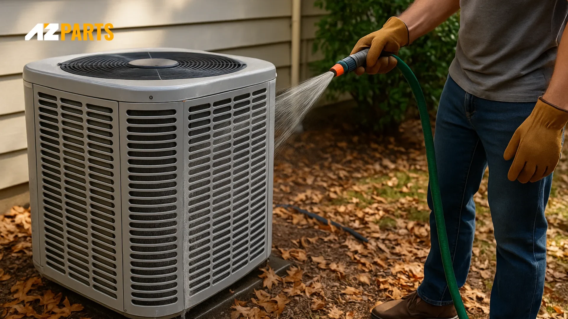 Clean dirt, leaves, and debris from the outdoor unit