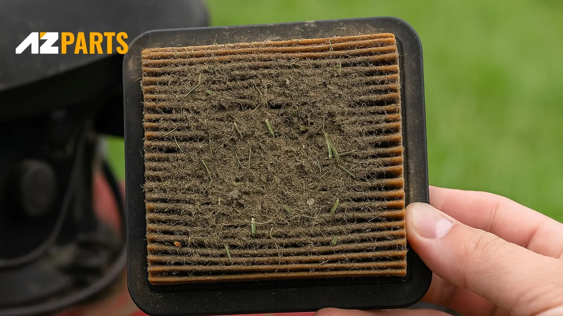 Clogged Lawn Mower Air Filter
