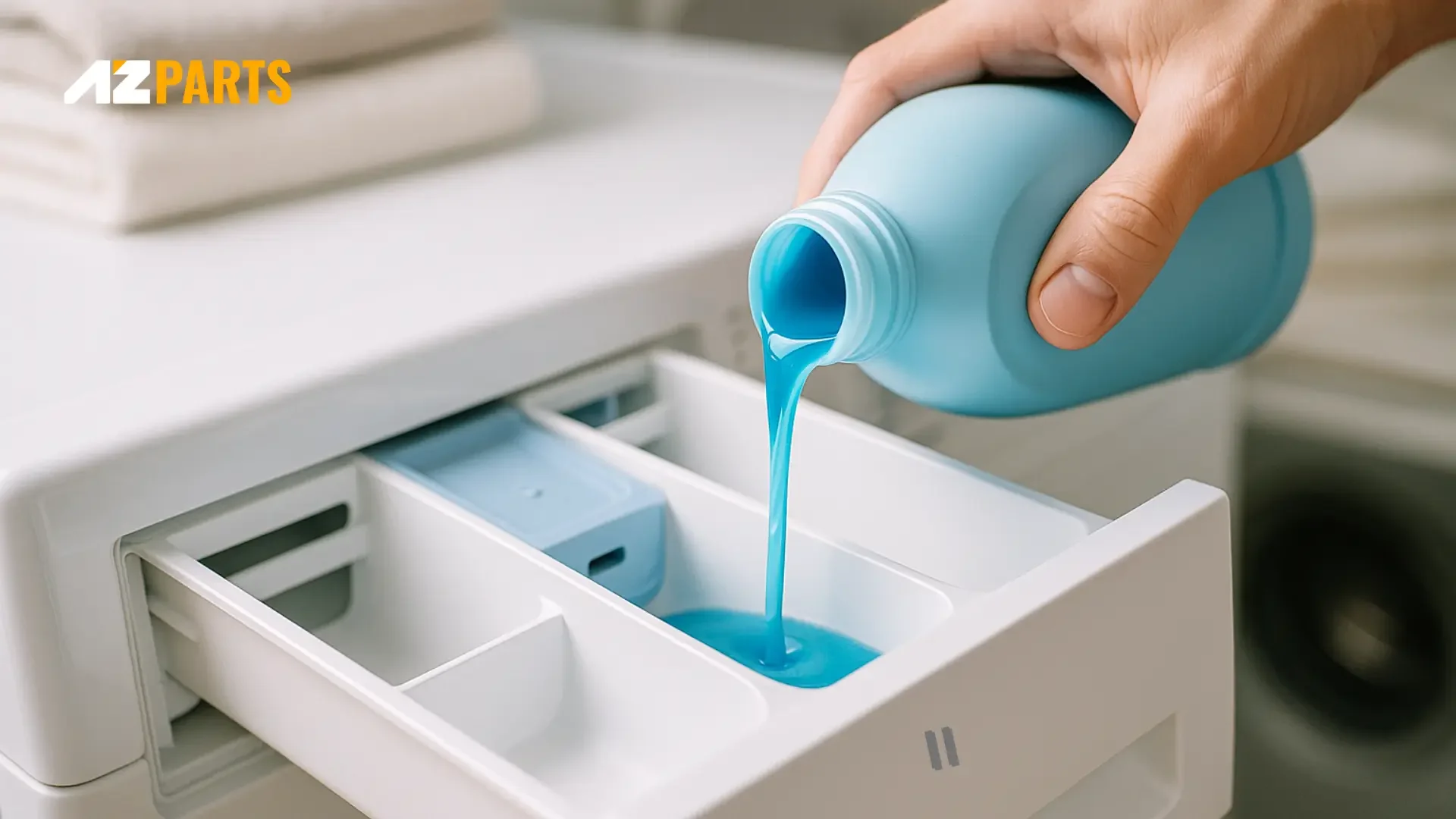 You should fill powder under the “MAX” line of the main wash compartment