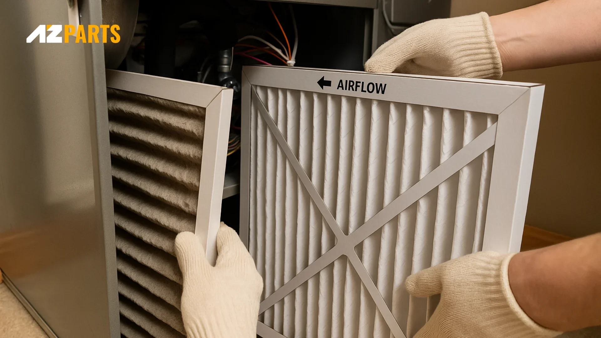 Replace HVAC air filter to improve airflow