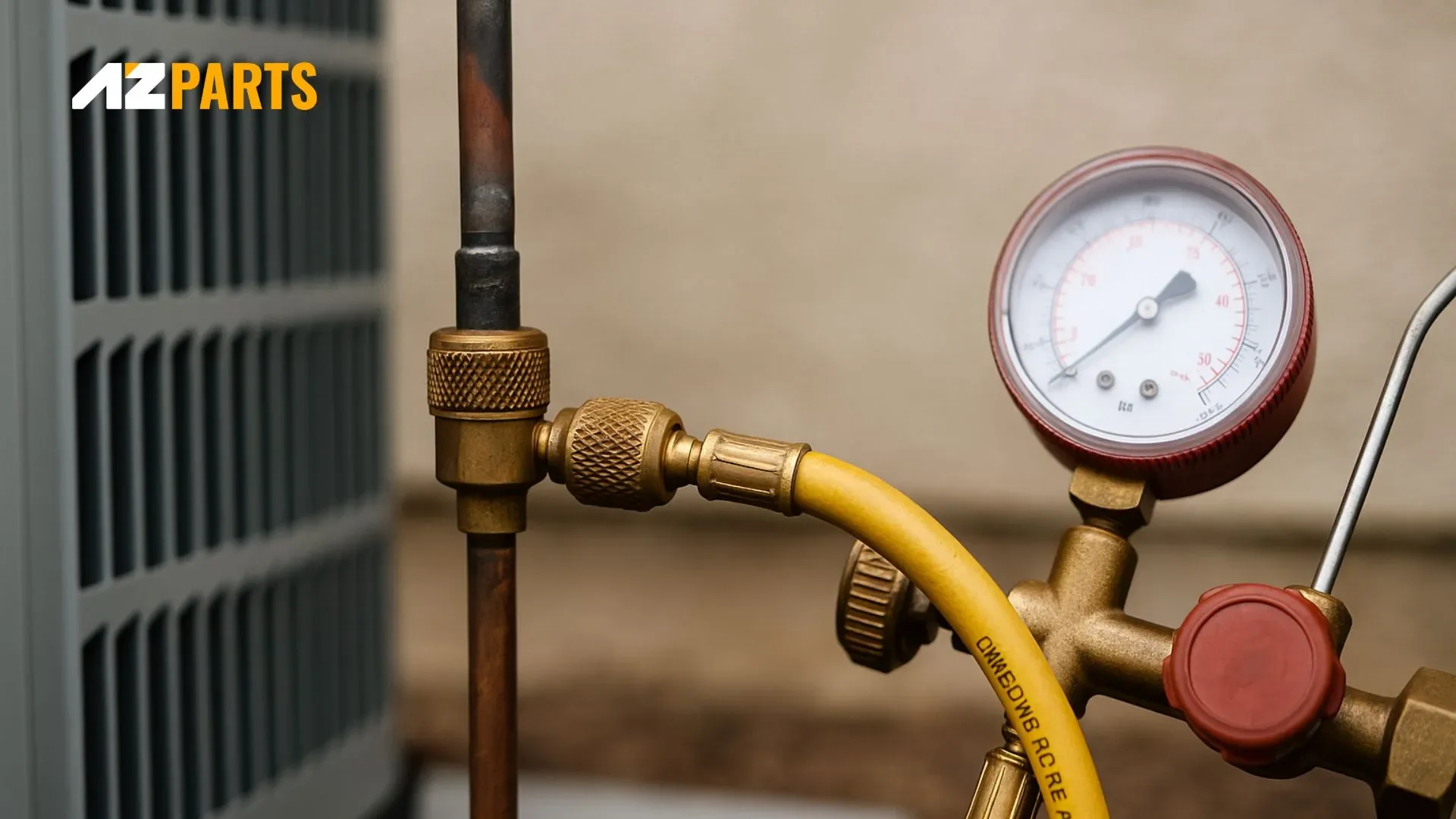 AC Low Refrigerant Check with Manifold Gauge