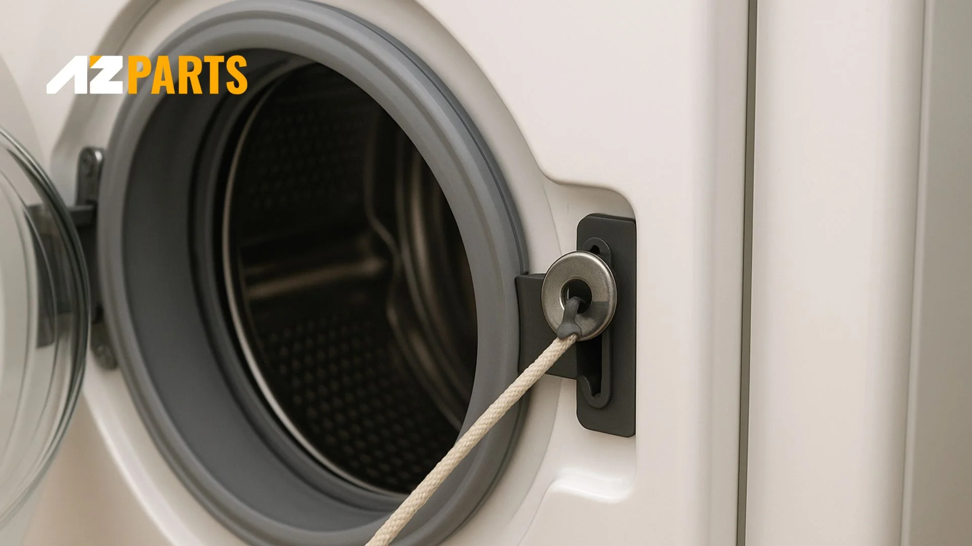 Use a cord to free a jammed door hook 