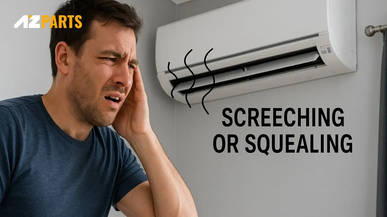 In some cases, the screeching may come from a damaged blower fan motor located inside the house