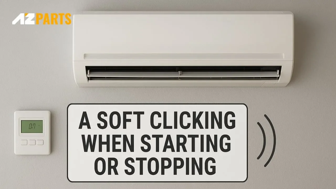 A soft clicking sound comes from the relays or the thermostat