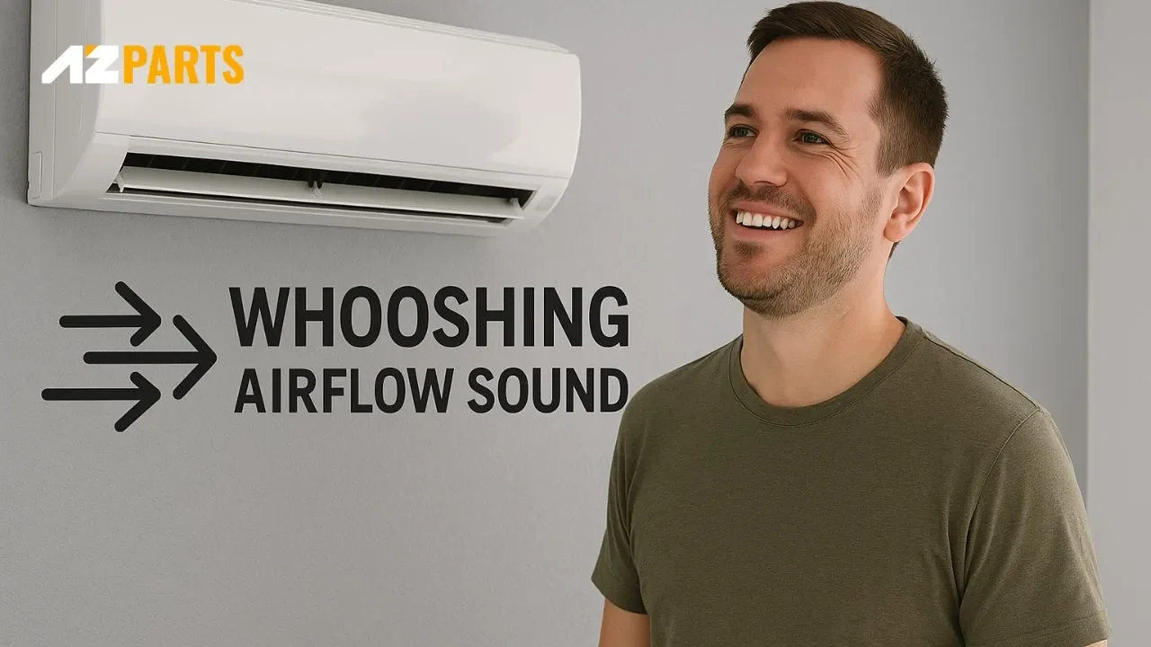 It is completely normal to hear a steady whooshing sound as air flows through the vents