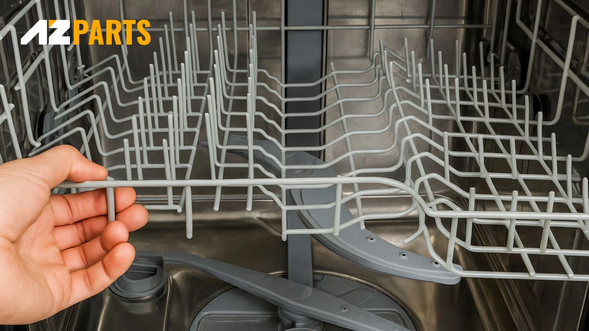 Clogged spray arms or tall dishes may prevent water from reaching the top rack