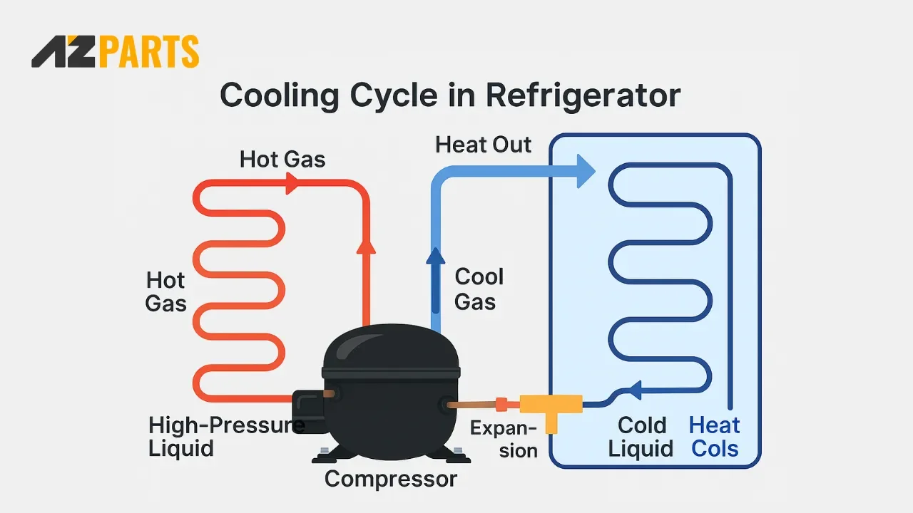 The refrigerator compressor is a crucial part of the cooling system
