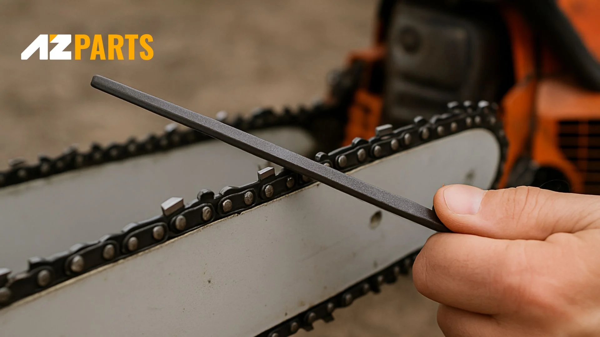 File each tooth is crucial step to sharpen chainsaw