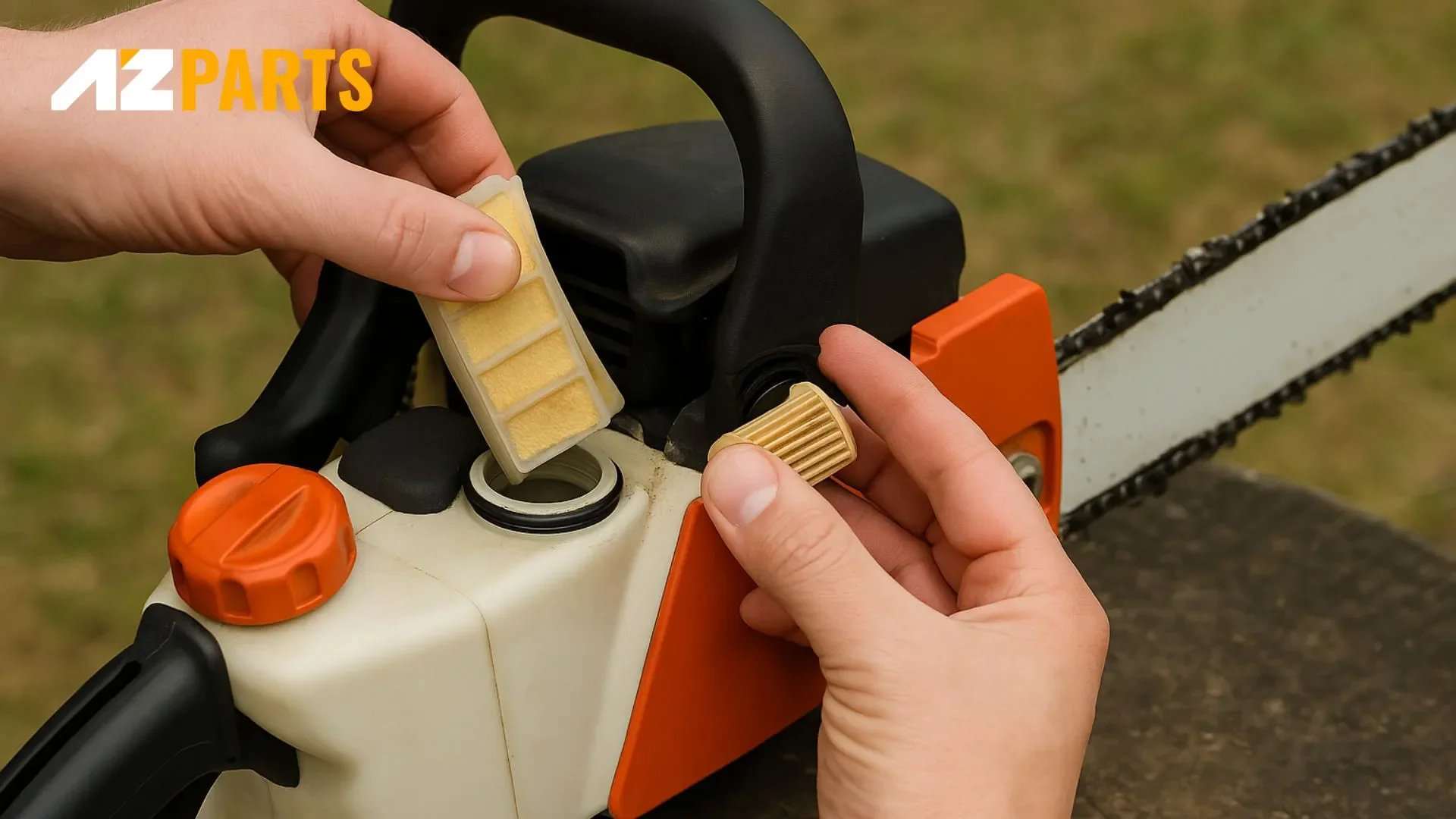 Inspecting and Replacing Chainsaw Fuel and Air Filters