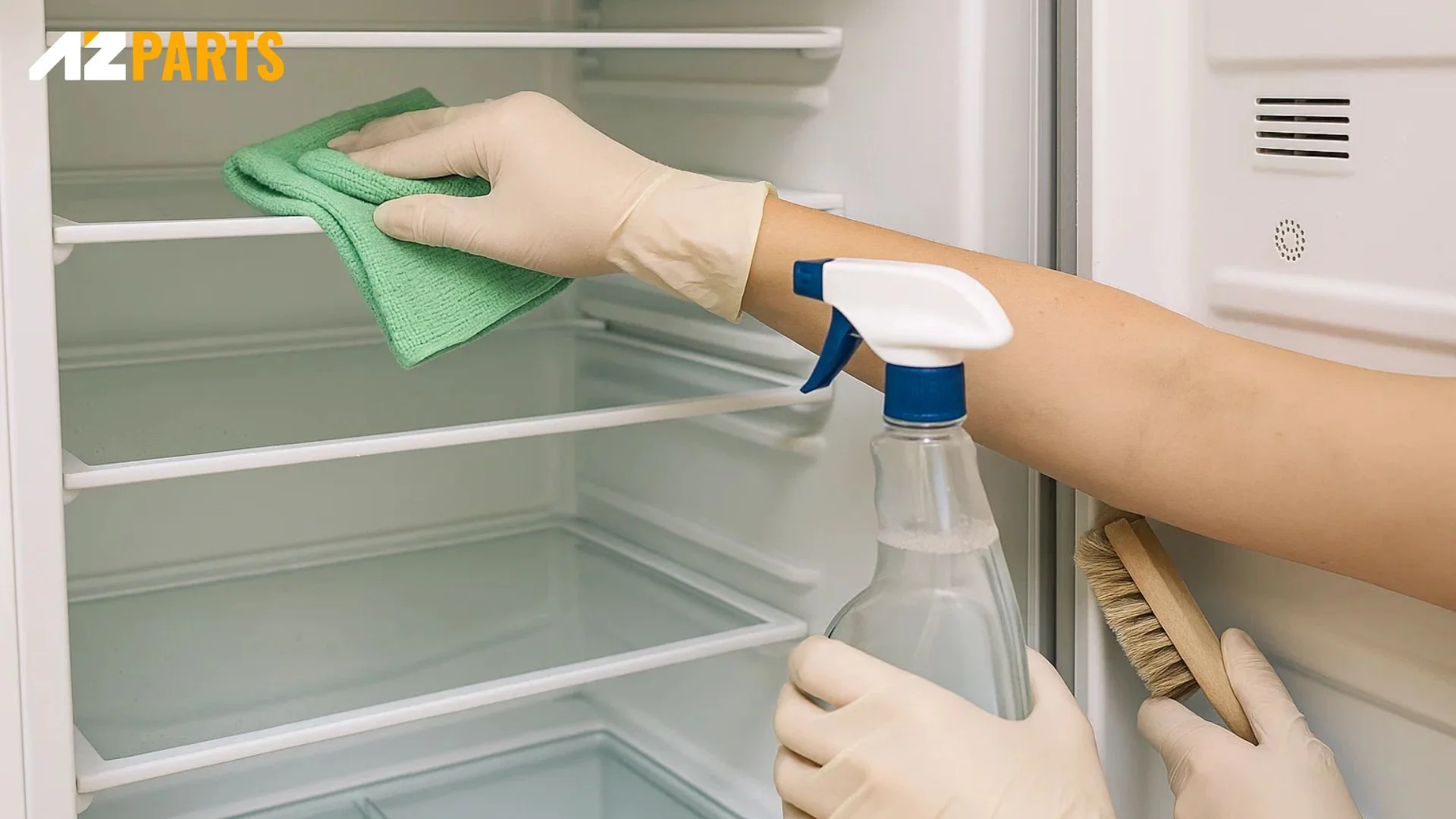 Clean all interior surfaces systematically